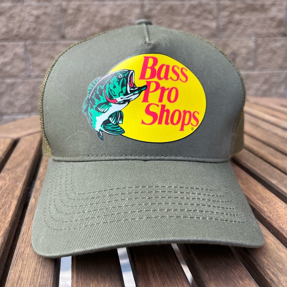 Bass Pro Shops Green and Yellow Logo Cap